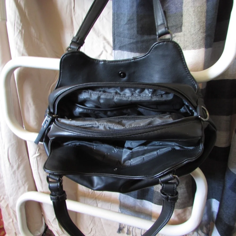 Simply Vera Vera Wang Quilted Black Satchel or Shoulder Bag